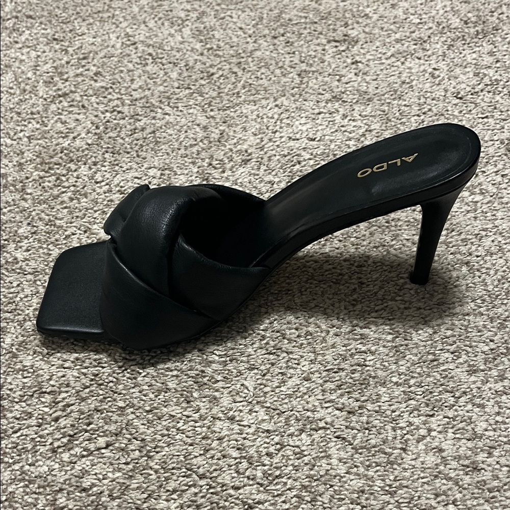 ALDO Black Knotted Mules - Picture 3 of 4